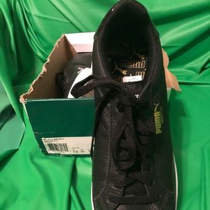 Puma Black Leather Sneakers